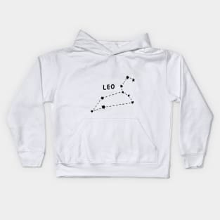 Zodiac Sign - Leo Black Kids Hoodie